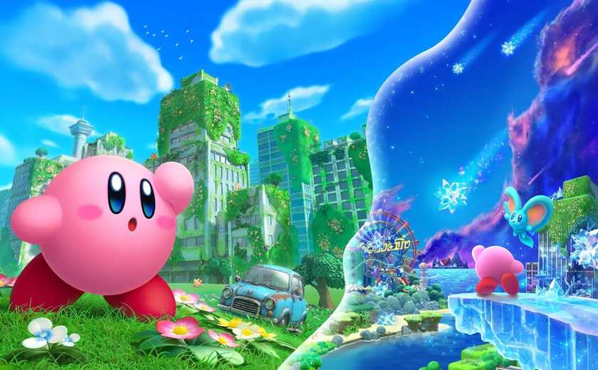 Kirby and the Forgotten Land - Nintendo Switch 2 Edition Key Art